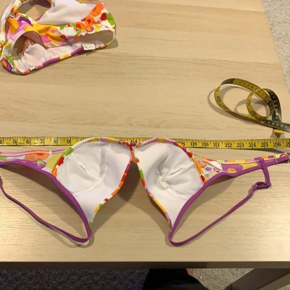Beach Life Bikini Purple White Orange Medium - Picture 5 of 5